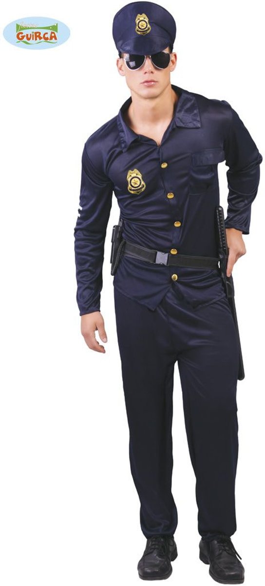 Politie & Detective Kostuum | Halt Of Ik Schiet Politie Agent | Man | Maat 54-56 | Carnaval kostuum | Verkleedkleding